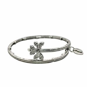 NEW Alex and Ani Rafaelian Silver Cross Wrap Bracelet
